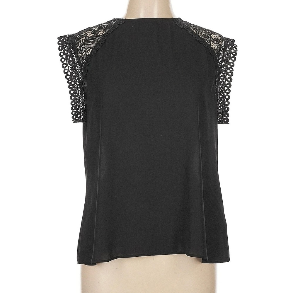 Express Black Cap Sleeve Blouse